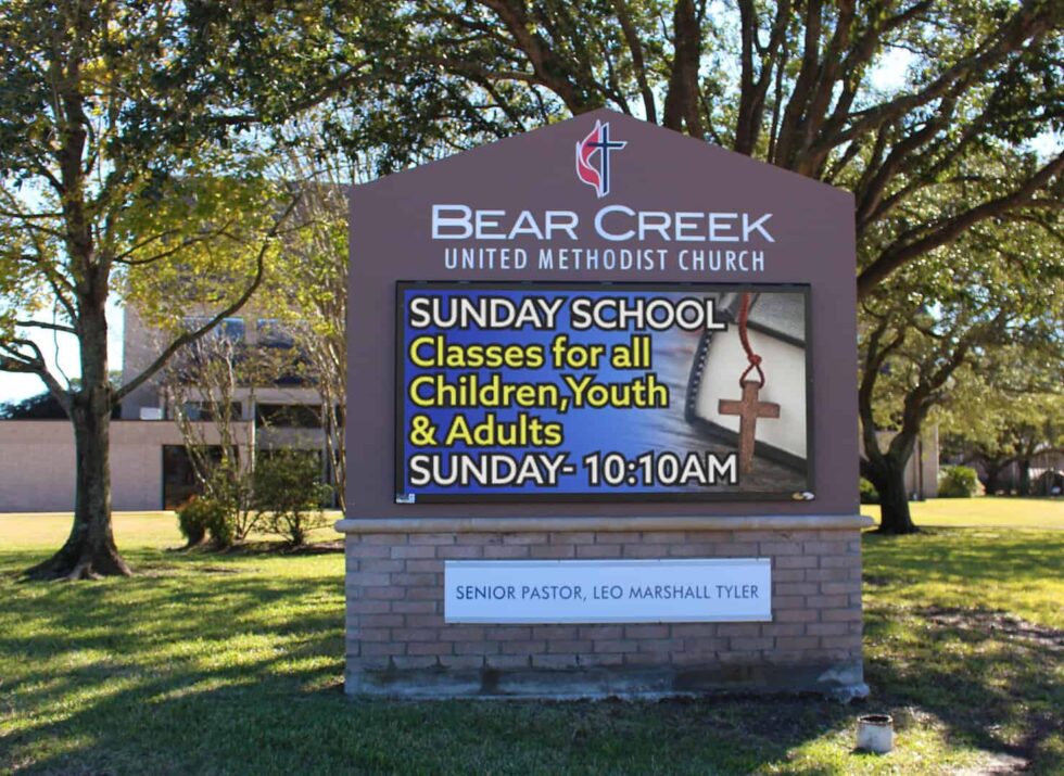 Bear Creek United Methodist Church • LED Partners Digital Displays Sign