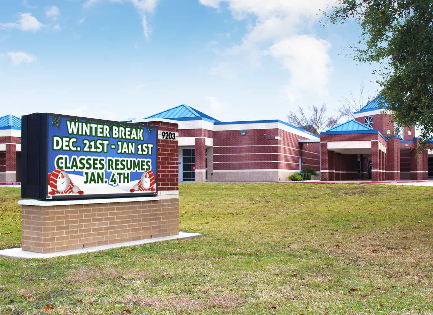 CyFalls High School, CyFair ISD • LED Partners Digital Displays Sign