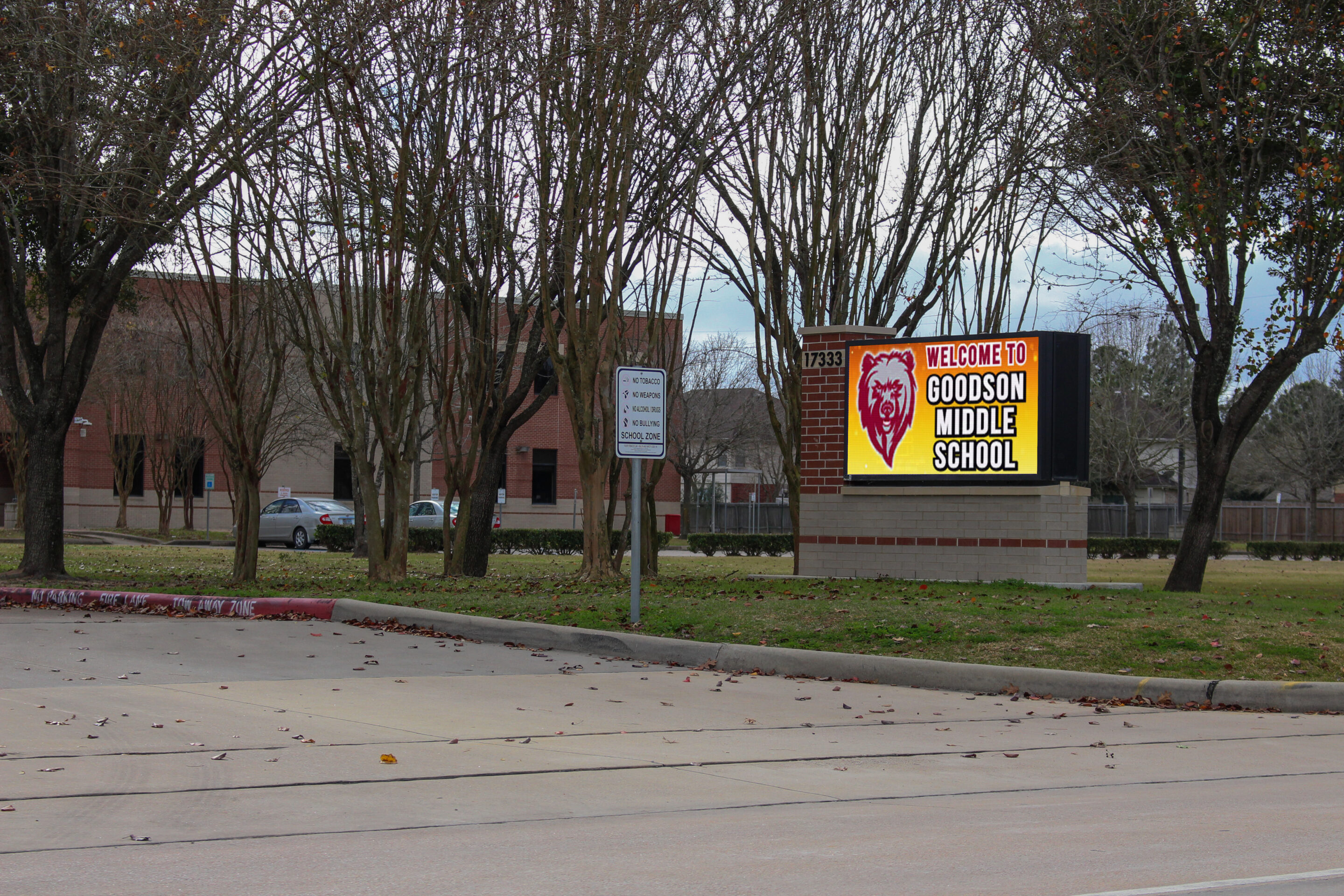 Education - School - CFISD (Cy-Fair) - Goodson Middle School - LED Digital Marquee sign