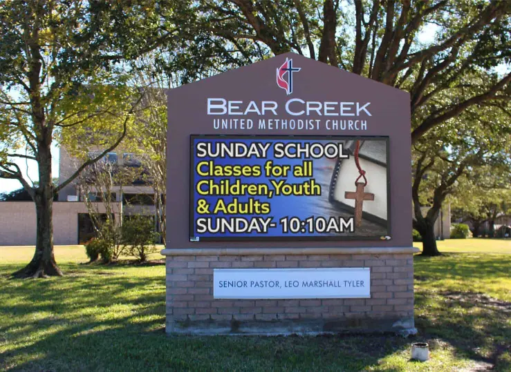 Bear Creek United Methodist Church • LED Partners Digital Displays Sign Company