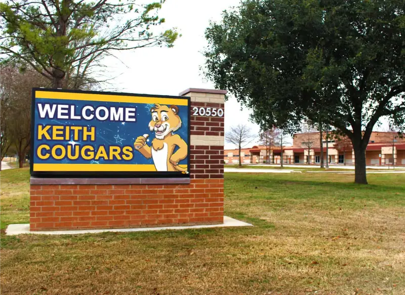 Keith Elementary School, Cy-Fair ISD • LED Partners Digital Displays Sign Company