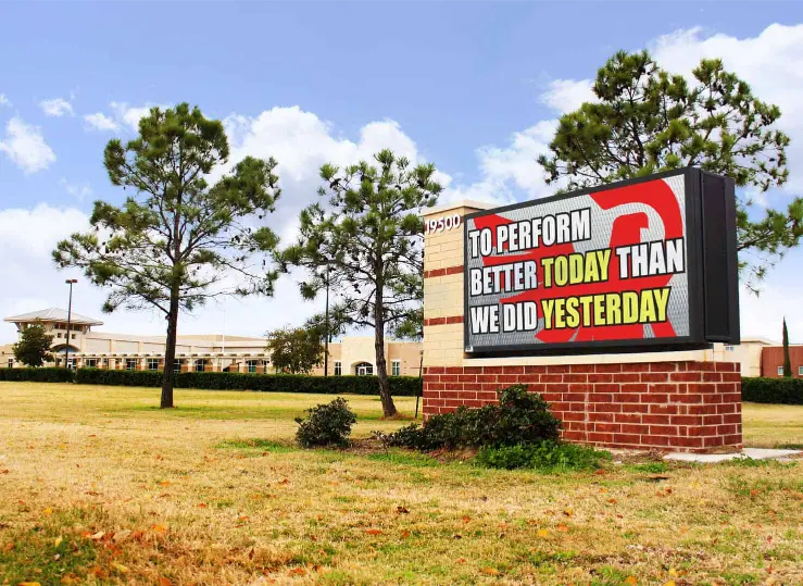 Rennell Elementary School, Cy-Fair ISD • LED Partners Digital Displays Sign Company