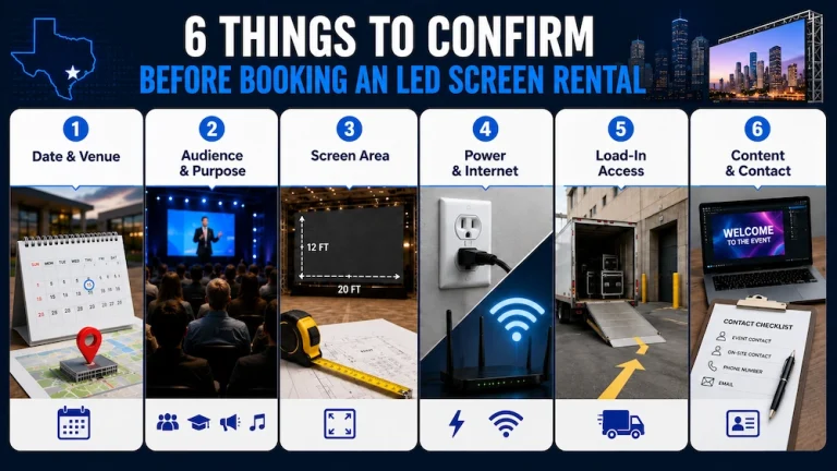 LED screen rental checklist before booking