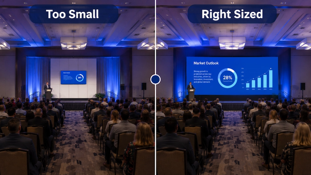 Most LED Video Wall Rental Mistakes Start with a Screen That’s Too Small