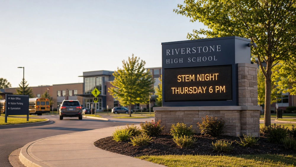Outdoor LED Signs for Schools: Use Cases Beyond Announcements